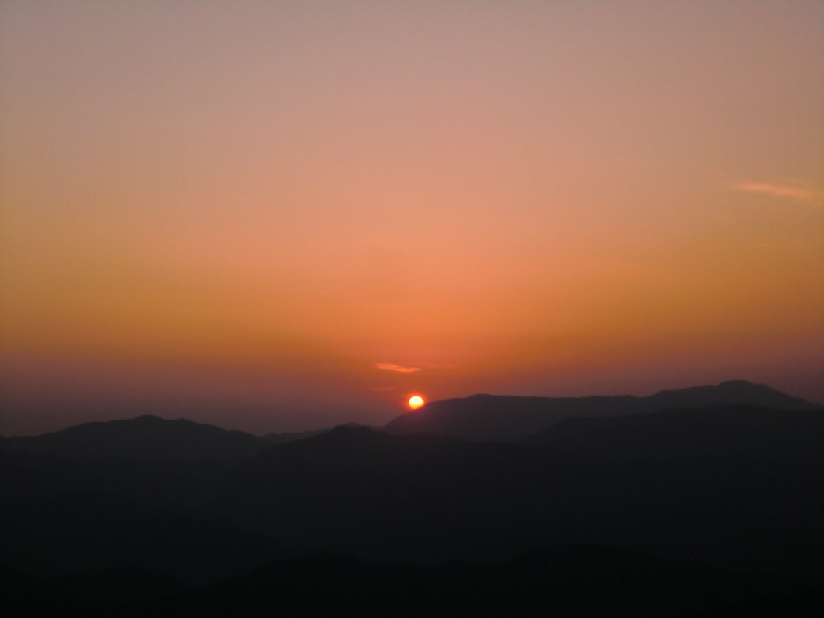 英彦山の夕日2