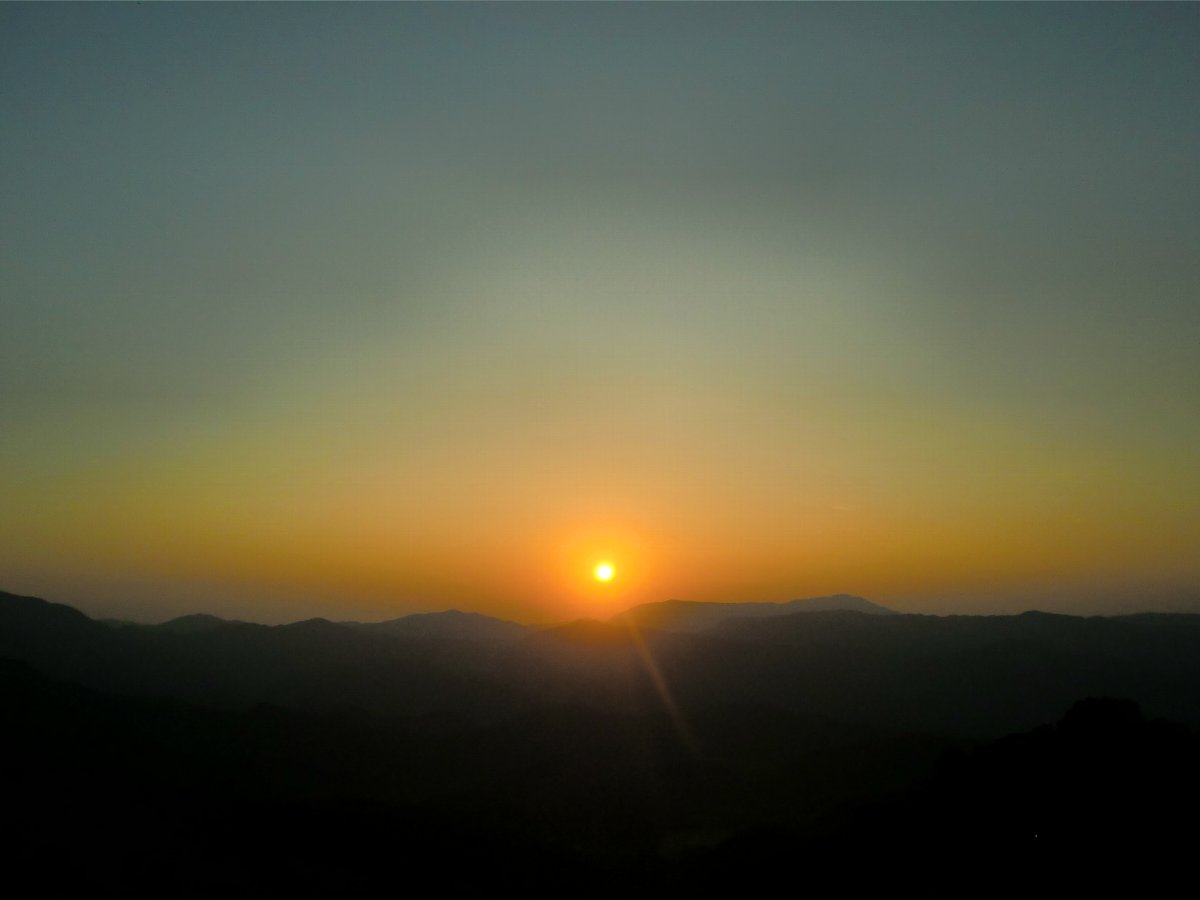 英彦山の夕日